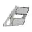 Ledvance LED Floodlight Max Aluminium Grey 900W 140500lm 65x120D - 830 Warm White | IP66 - Asymmetrical