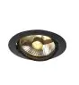 SLV New Tria 1 Spot Aluminium Black Round | Cutout 150mm - Suitable for 1x GU10 (AR111) 
