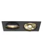 SLV New Tria 2 Spot Aluminium Black | Suitable for 2x GU10 (AR111) 