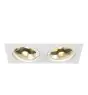 SLV New Tria 2 Spot Aluminium White | Suitable for 2x GU10 (AR111) 