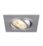 SLV New Tria 75 Spot Aluminium Grey Square | Cutout 75mm - Suitable for 1x GU10 