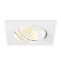 SLV New Tria Universal 68 Spot Aluminium White Square 8.6W 600lm 60D - 925-930-940 CCT | Cutout 68mm - Best Colour Rendering - Dimmable 