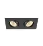 SLV New Tria 155 Spot Aluminium Black Square 14W 640lm 38D - 930 Warm White | Best Colour Rendering - Dimmable 