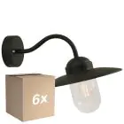 Multipack 6x Nordlux Luxe Wall Light Metal Black | Suitable for E27