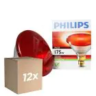 Multipack 12x Philips PAR38 IR 175W E27 230V Red